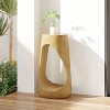 CAVINAS Hollow Side Table, Modern Coffee Table with Imitation Wood Texture, 16.75" H End Table for Indoor and Outdoor - 2 of 4