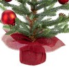 Northlight 1.5 FT Potted Pine with Red Ornaments Medium Artificial Christmas Tree â€“ Unlit - 2 of 4