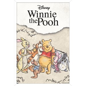 Trends International Disney Winnie The Pooh - Group Sketch Framed Wall Poster Prints - 1 of 4