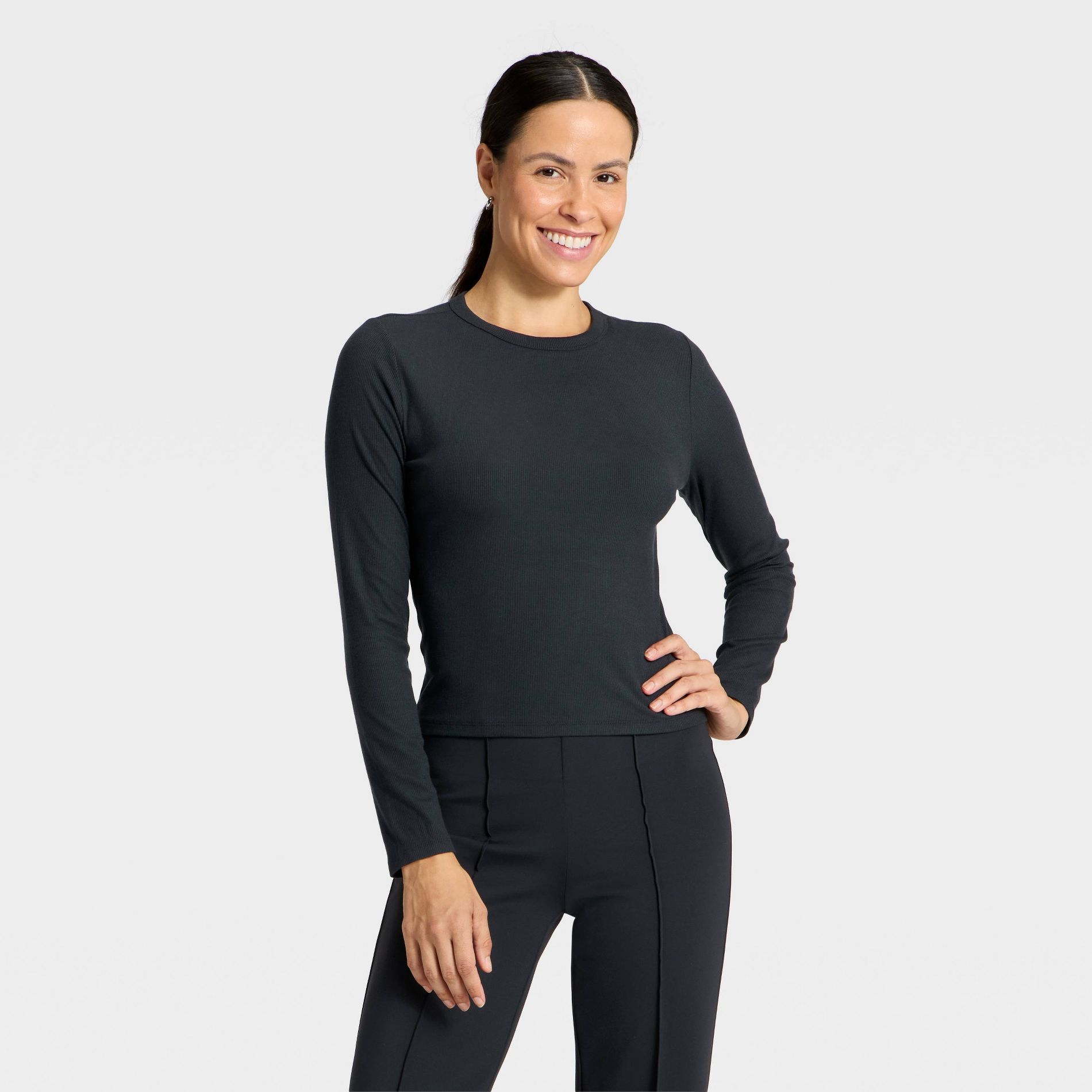 Women's Modal Ribbed Long Sleeve Top - All In Motion™