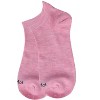 Memoi Women's Frenchie Love Low-Cut Tab Socks Pink Heather 9-11 - 4 of 4