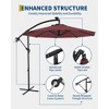 10FT Cantilever Patio Umbrella, Offset Hanging Market Umbrella , UPF 50+ & Easy Tilt for Pool, Deck, Garden - 2 of 4