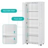 Whisen Minimalist Style Storage Cabinet with Double Doors and Adjustable Shelves for Bathroom, Office - White - 4 of 4