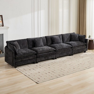 Sapphtopaz Modern Cloud Sofa Couches for Living Room with 2 Layer Upholstered Comfy Sofa with Chenille Fabric for Living Room,Apartment
