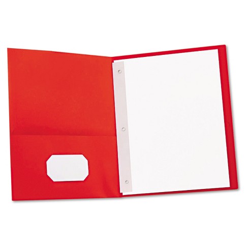 11x17 report covers Poly folder with prongs Red