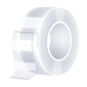 Itopfox Clear Removable Mounting Tape for Walls, Carpet, Rugs, Posters – Reusable, No-Residue, Indoor/Outdoor Nano Gel Grip Double-Sided Heavy Duty - 1 of 4