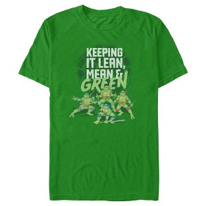 Men's Teenage Mutant Ninja Turtles Keeping It Lean, Mean, and Green T-Shirt - 1 of 4