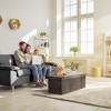 Sorbus Collapsible Bench Ottoman With Cover - Faux Suede - 3 of 4