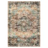 Vintage Medallion Print Area Rugs for Living Room Bedroom Indoor Non-Slip Low Pile Accent Rug Home Decor - 3 of 4