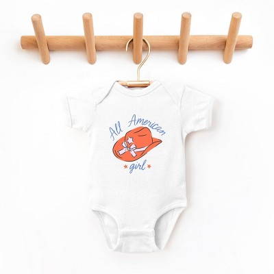 The Juniper Shop All American Girl Hat Baby Bodysuit