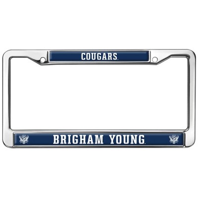 NCAA Brigham Young University Cougars Logo Full Size Standard License Plate Metal Frame