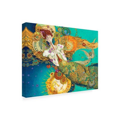Trademark Fine Art -David Galchutt 'Rejoice Angel And Trumpet' Canvas Art