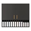 Hair Color Organizer Rack, Wall-Mounted Adjustable Shelves Salon Cabinet, White - 2 of 4