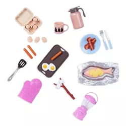 Our Generation Campfire Cookout Play Food & Light-Up Lantern Accessory Set for 18" Dolls