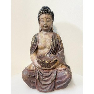 Essential Decor & Beyond Thai Buddha Resin Planter Stand for Indoor and Outdoor Use - 1 of 4
