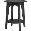 Simple Trending Small Round End Table with Lower Shelf Charcoal Gray - 2 of 4