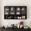 NicBex Modern 4 Glass Door Bathroom Wall Mount Cabinet Medicine Cabinet with 5 Tier Storage Shelves - 2 of 4