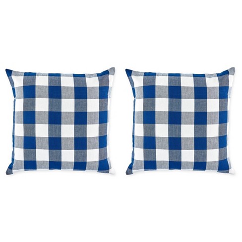 Navy buffalo plaid pillow hotsell