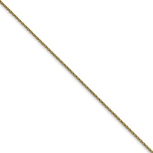 Black Bow Jewelry 1mm 10k Yellow Gold Solid Parisian Wheat Chain Necklace - 1 of 4