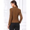 Allegra K Women's Elegant Work Office Lapel Collar Button Down Regular Fit Suit Blazer - 4 of 4
