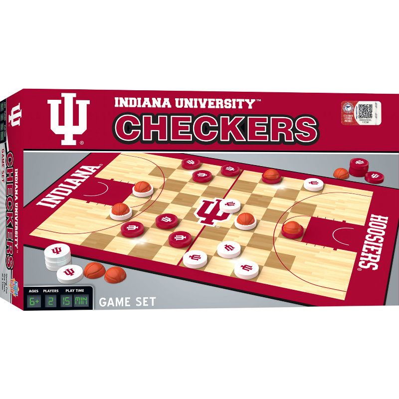 MasterPieces Officially licensed NCAA Indiana Hoosiers Checkers Board Game for Families and Kids ages 6 and Up, 2 of 7