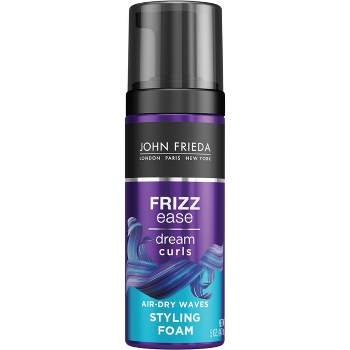 John Frieda Frizz Ease Air-Dry Waves Styling Foam, Dream Curls Defining Frizz Control, Curly Hair - 5 fl oz