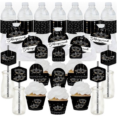 Big Dot Of Happiness Masquerade - Mask Party Favors And Cupcake Kit -  Fabulous Favor Party Pack - 100 Pieces : Target