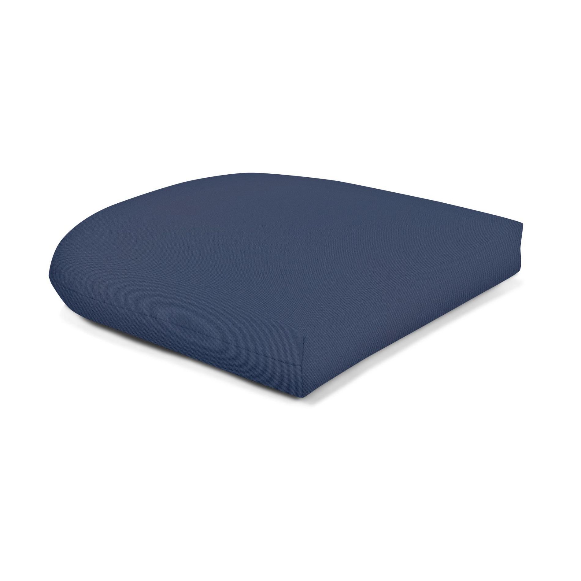 Casual Cushion Solid Sunbrella Fabric 1-Piece Indoor/Outdoor Wicker Seat Pad, 18"W x 18"L