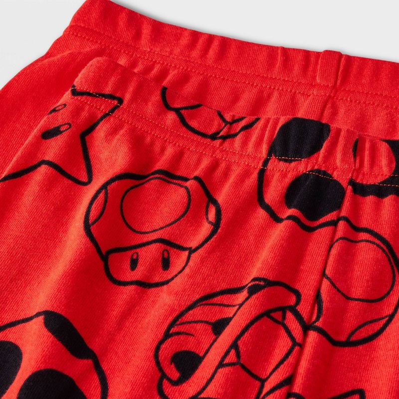 Boys&#39; Super Mario 4pc Snug Fit Pajama Set - Red/White, 4 of 5
