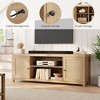 66 InchRattan TV Stand for 75 Inch TVs - Boho Entertainment Center with Storage & Doors, Wood Media Console Under TV Cabinet for Living Room - 4 of 4