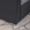 Santa Rosa 8pc Dining Sofa & Ottoman Set - Christopher Knight Home: Wicker Sectional, Water-Resistant Cushions - 4 of 4