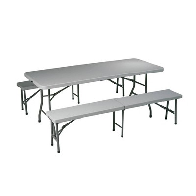 Plastic table with discount bench