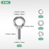 Unique Bargains Stainless Steel Durable Rust-Resistant Eyebolts with Nuts Washers Male Screw for Fastening 10 Pcs - 3 of 4