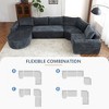 142"W Oversized Modular Sofa, Upholstered Cloud Sectional Sofa Couches for Living Room -ModernLuxe - 4 of 4