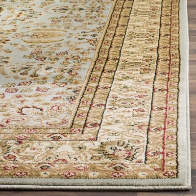 Lyndhurst Grey and Beige Floral Synthetic Area Rug 4' x 6'