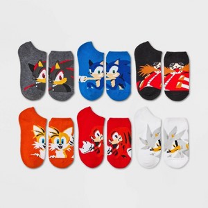 Boys' Sonic the Hedgehog 6pk Socks - 1 of 3