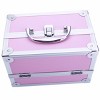 Aluminum Alloy Makeup Train Case Jewelry Organizer with Accordion Compartments for Travel and Professional Use - 4 of 4