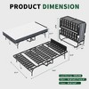 Sapphtopaz Twin Size Extra Long Folding Bed Frame, Heavy-Duty Rollaway Guest Bed with 5" Memory Foam for Tall People, Adults & Small Spaces - 4 of 4