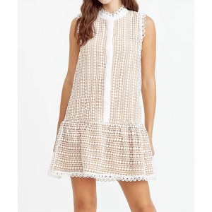 Women's Charlotte Shirt Lace Mini Dress - adelyn rae - 1 of 4