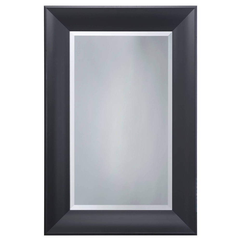Photos - Wall Mirror Decorative  with Beveled Edge Black Finish - Yosemite Home Decor: Modern Style, Wall Mount, No Assembly Required