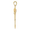 Black Bow Jewelry 14k Yellow and Rose Gold Two Tone Floral Charm Holder Pendant - 2 of 4