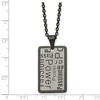 Black Bow Jewelry Stainless Steel Black Plated & Brushed Dog Tag Necklace, 22 Inch - 4 of 4