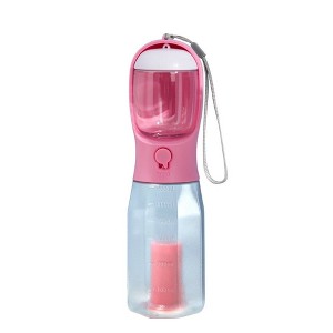 Sussexhome 3-in-1 Dog Water Bottle With Food Container & Poop Bag Holder - Leakproof Dog Water Dispenser With extra one Filter- - 1 of 4