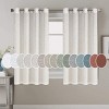Living Room Linen Curtains Nickel Grommet Energy Saving Light Filtering Semi Sheer Curtain - 2 of 4