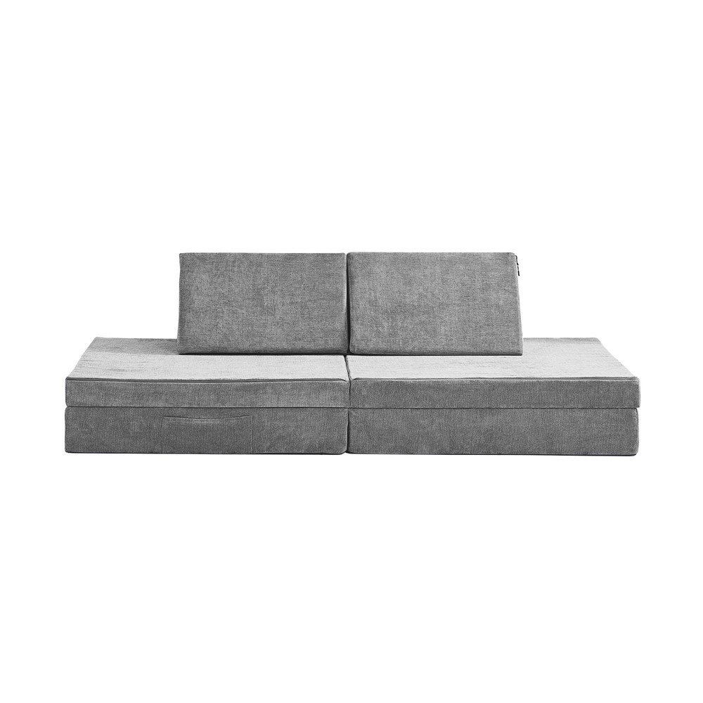 Photos - Kids Furniture Yourigami Play Kids' Sofa Charcoal Gray