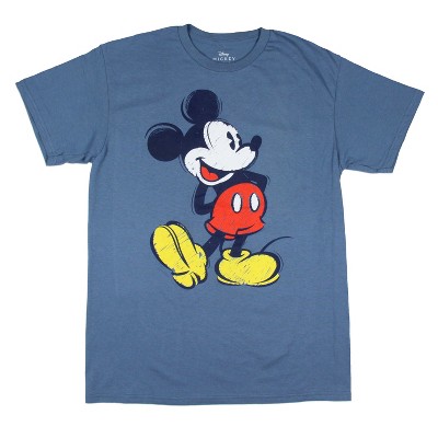 Disney Men's Mickey Mouse Marker Filled Pose Adult Short Sleeve T-Shirt