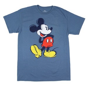 Disney Men's Mickey Mouse Marker Filled Pose Adult Short Sleeve T-Shirt - 1 of 3