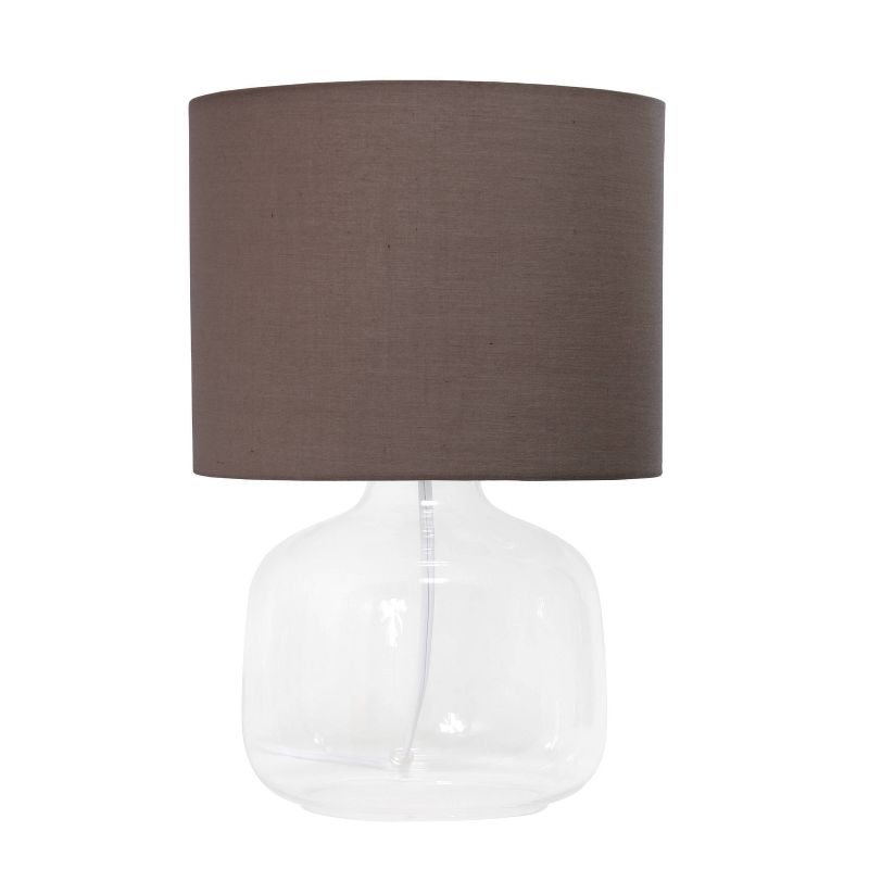 Glass Table Lamp with Fabric Shade - Simple Designs, 1 of 10