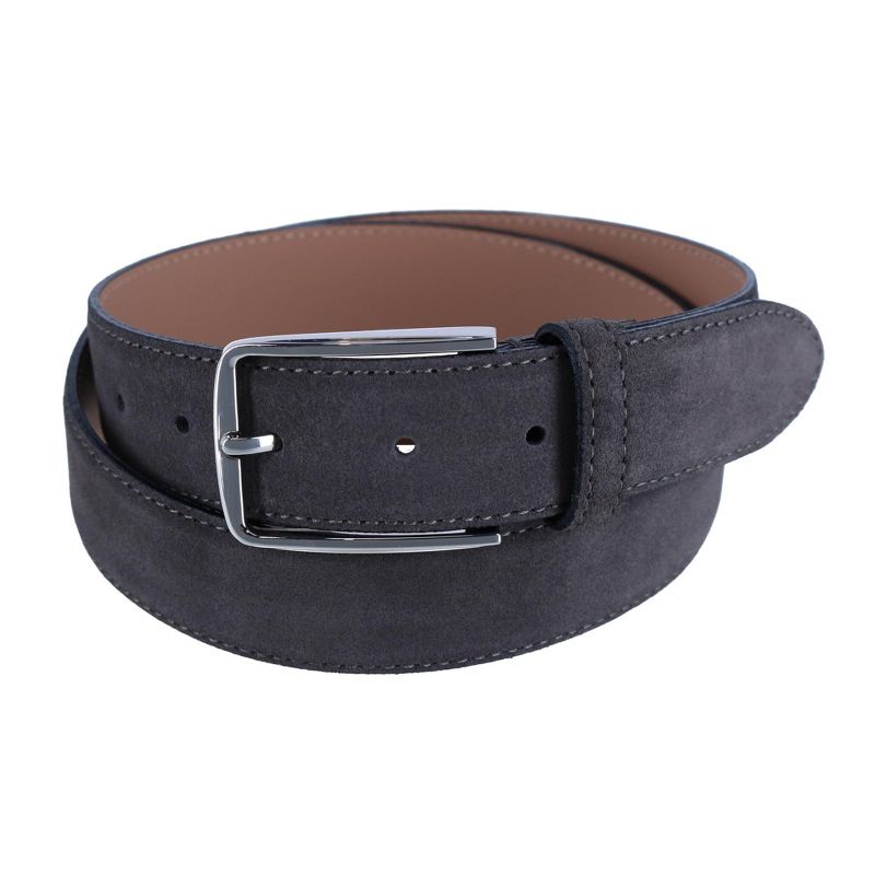 CTM Men's Brushed Suede Italian Leather Belt, 1 of 3