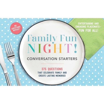 Family Fun Night Conversation Starters Placemats - by  Cider Mill Press (Hardcover)